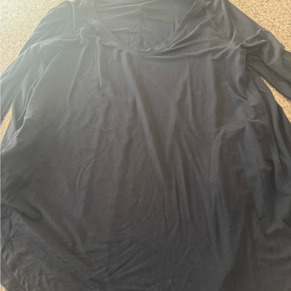 Lululemon Elegant Black Long Sleeve Top